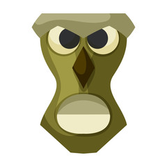 Mask of totem vector icon.Cartoon vector icon isolated on white background mask of totem .