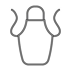 Apron vector icon.Line vector icon isolated on white background apron.