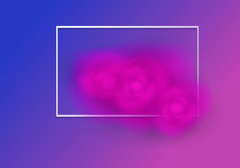 abstract background with place for your text.  pink smoke cloud with white frame