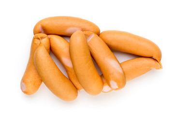 Pork sausage isolated on white background.