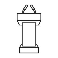 Tribune vector icon.Line vector icon isolated on white background tribune .