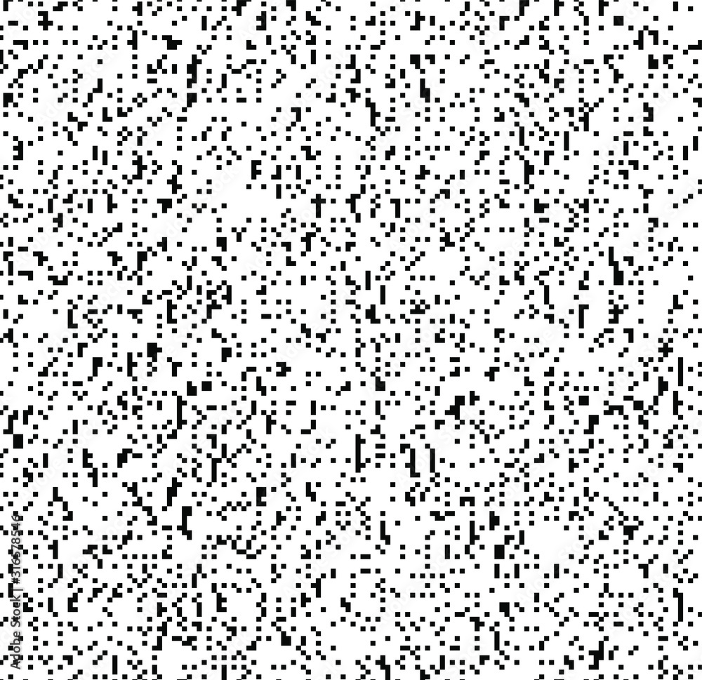Poster black and white static noise, glitched screen with 