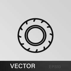 motorcycle tire icon. Element of motorbike for mobile concept and web apps illustration. Thin line icon for website design and development, app development