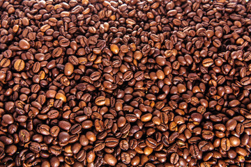 Roasted Brown Coffee Beans Background