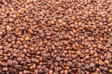 Roasted Brown Coffee Beans Background