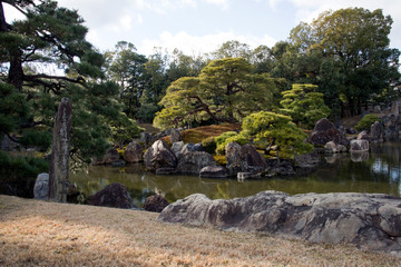 the garden at Shogun Castle in Kyoto