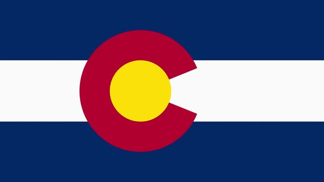 Colorado State Flag Fly In and Fly Out 3D Animation 