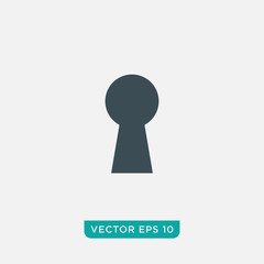 Keyhole Icon Design, Vector EPS10