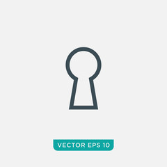 Keyhole Icon Design, Vector EPS10