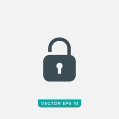 Unlock Icon Design, Vector EPS10