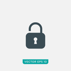 Unlock Icon Design, Vector EPS10