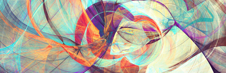 Abstrakte helle Bewegungskomposition. Moderner futuristischer dynamischer Hintergrund. Farbmuster. Fraktale Grafik für kreatives Grafikdesign © Alena