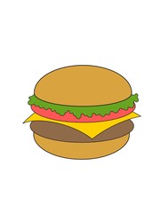 illustration of a Hamburger