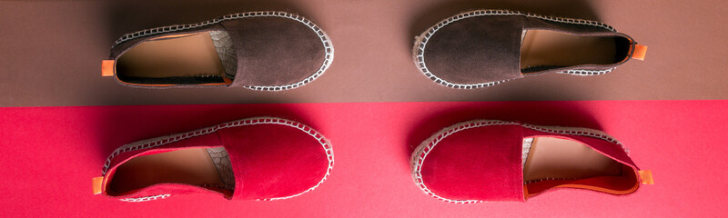 Banner of two pair of espadrilles, Loafers