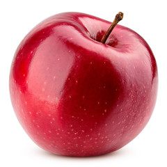 Plakat Red apple isolated on white background, clipping path, full depth of field