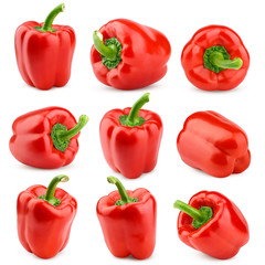 sweet pepper, paprika, isolated on white background, clipping path, full depth of field