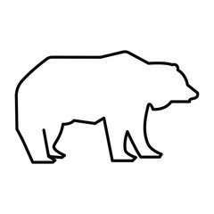 Bear line icon vector symbol