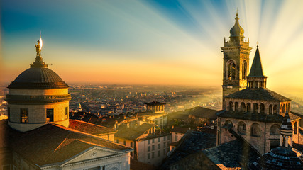 Obraz premium Panorama di Bergamo