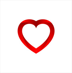 Heart logo design vector template. Happy valentines day concept