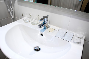 modern bathroom and washbasin