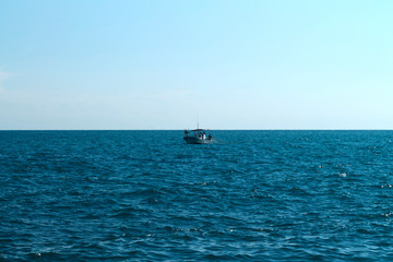 Sea, sky and boat