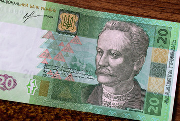 Ukrainian national currency. Twenty UAH