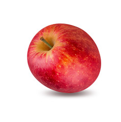 Red apple isolated on white background with clipping path