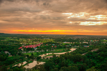aerial view of rural landscape