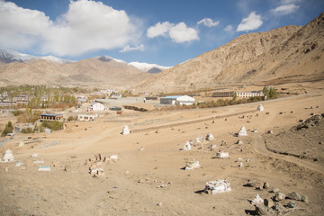 buddhist chortens in leh, ladakh