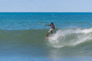 Arugam Bay / Sri Lanka - April 25 2015 year: The surfing at  Arugam Bay, Sri Lanka Island
