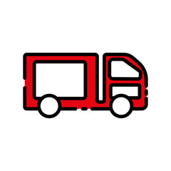 Fototapeta premium Car flat icon. Design template vector