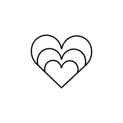 heat, hearts line icon. Elements of wedding illustration icons. Signs, symbols can be used for web, logo, mobile app, UI, UX