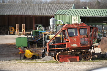 Warming wood industrial production site