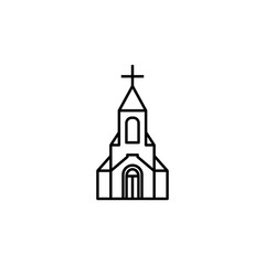 church, cathedral line icon. Elements of wedding illustration icons. Signs, symbols can be used for web, logo, mobile app, UI, UX