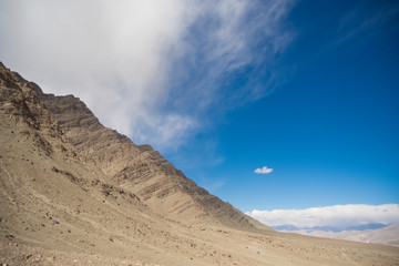 Fototapeta na wymiar Mountain landscape in Ladakh, Indian Himalayas