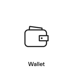 Wallet line icon - Vector