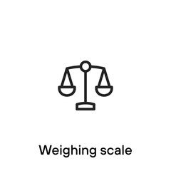 Weighing scale line icon - Vector