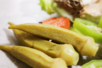 fried potatoes with vegetables
