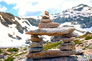 Monte Rotondo Berg Korsika Natur bergkette Ausflugsziel wandern bergfreunde Berg auf Korsika Monte Ritondu Granitgipfel zweithöchste Berg auf Korsika	