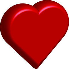 Shiny 3D vector heart design