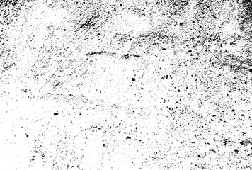 Aged stone wall texture. Grainy messy overlay of empty, aging, scratched wall. Grunge rough dirty background. Vector Illustration. Black isolated on white background. EPS10.