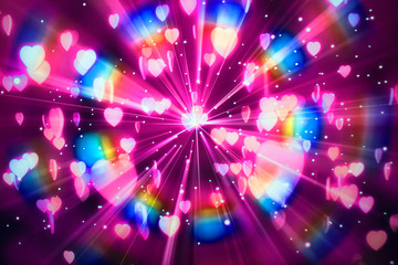 Fototapeta premium Saint Valentine background with hearts 