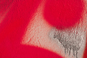Beautiful bright red, bkack and gray street art graffiti background. Abstract geometric spray...
