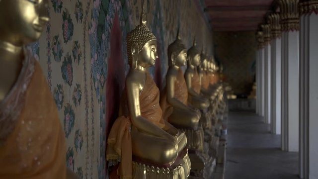 Detail inside of Wat Pho Temple, first on the list of six temples in Thailand classed as the highest grade of the first-class royal temples in Thailand