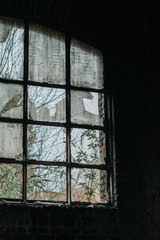 An old window of a factory