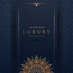 Luxury mandala background with golden arabesque pattern arabic islamic east style.decorative mandala for print, poster, cover, brochure, flyer, banner.