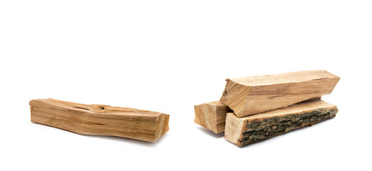 firewood on a white background