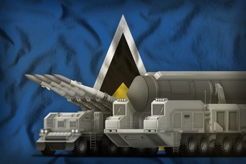 Saint Lucia rocket troops concept on the national flag background. 3d Illustration