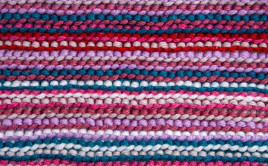 multi-colored knitted fabric background texture
