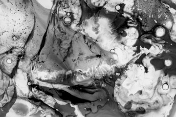 black ink in water - an texture close up